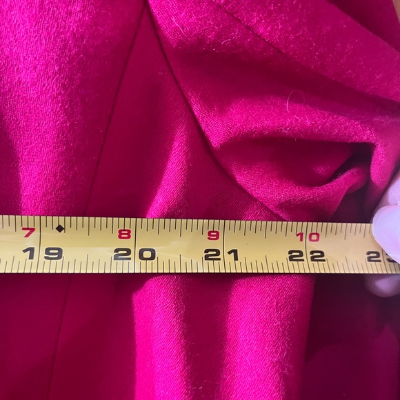 Talbots Wool Hot Fuschia Pink Blazer Double Faced Velvet Collar Plus 18 Barbie - Picture 4 of 7